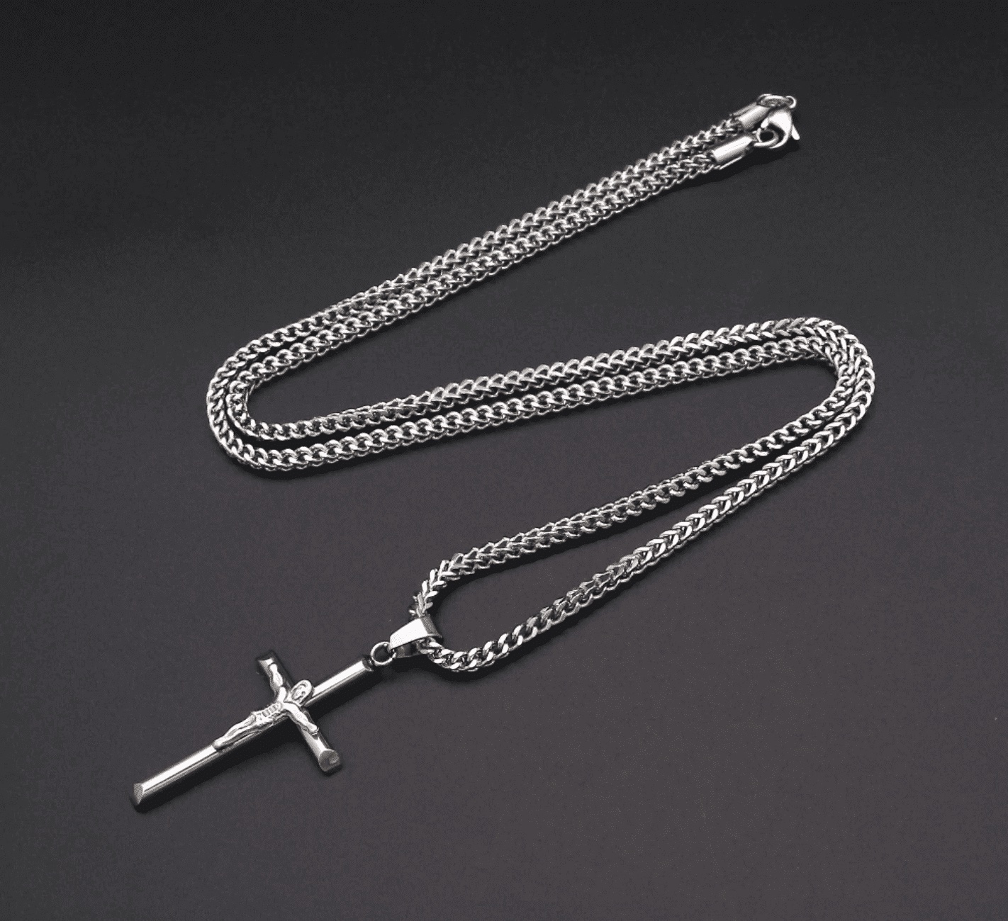 Zilveren kruis ketting van Laconic