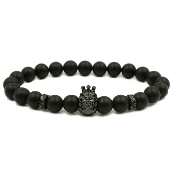 Matzwarte Armband - Zwarte Leeuw - Afbeelding 2