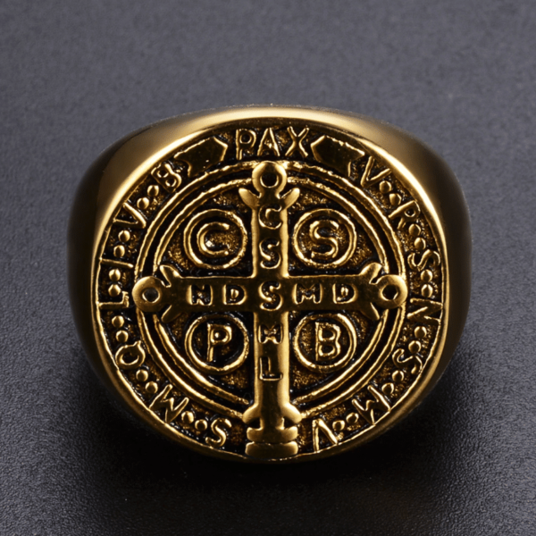 Gouden Ring Kruis - Afbeelding 2