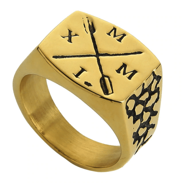Staal Gouden Romeinse Ring