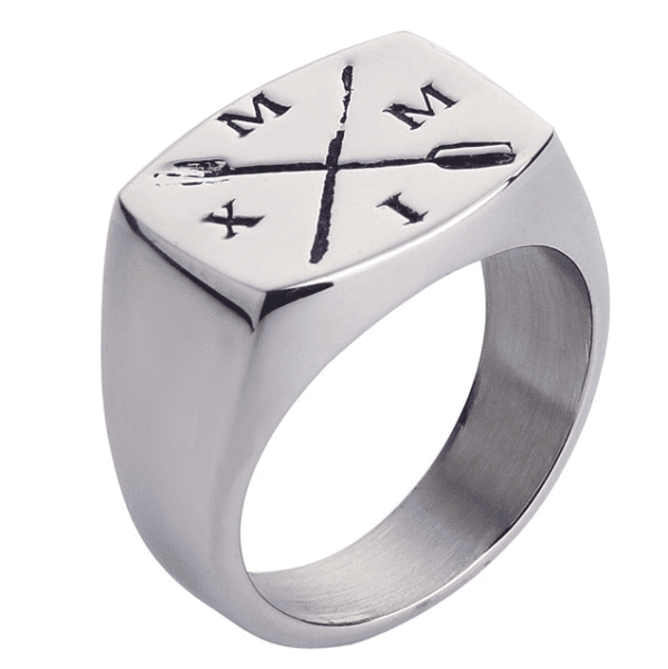 Stalen Romeinse Ring Zilver