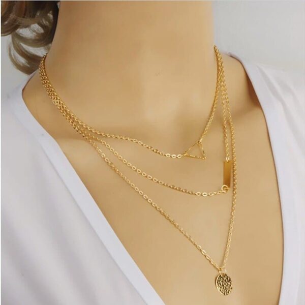 Gouden Multilaagse Ketting set van 3 - Afbeelding 2