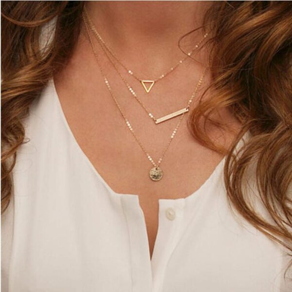 Gouden Multilaagse Ketting set van 3
