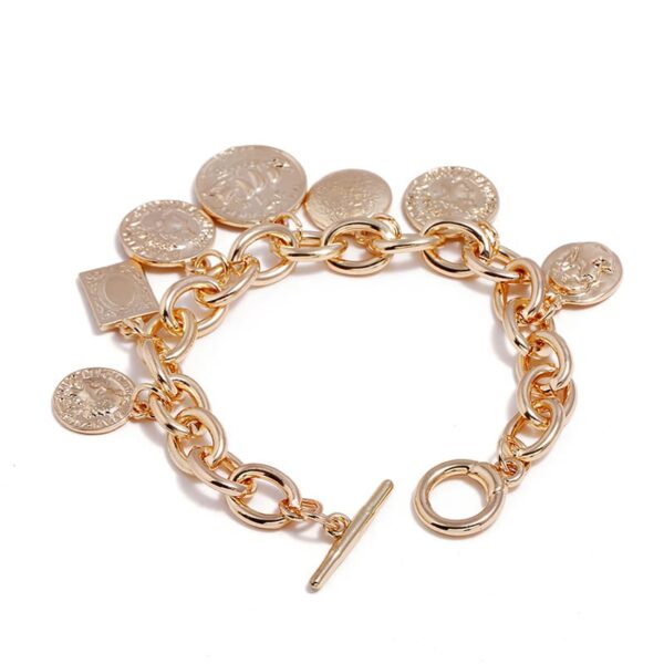 Gouden Griekse Munten Arm/enkelband - Afbeelding 3