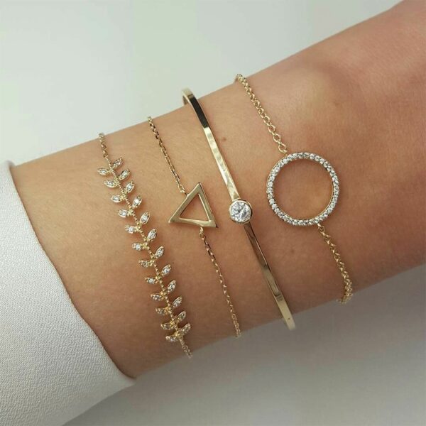 Gouden Armband set van 4