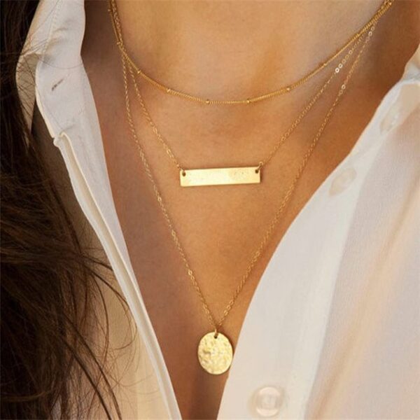 Gouden Multilaagse Choker Plakkaat