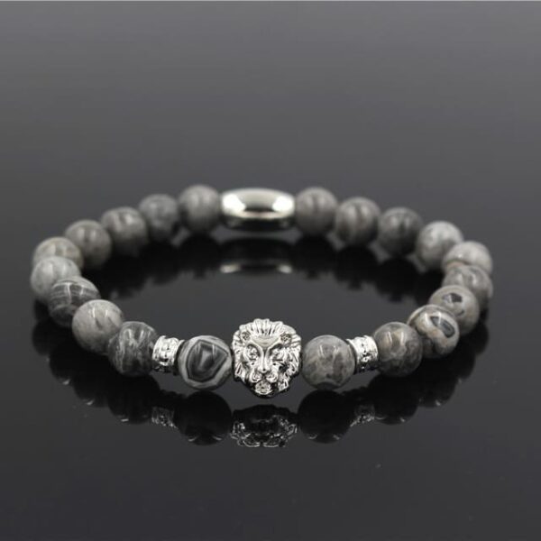 Marmeren & Zilveren Leeuw Armband - Afbeelding 2