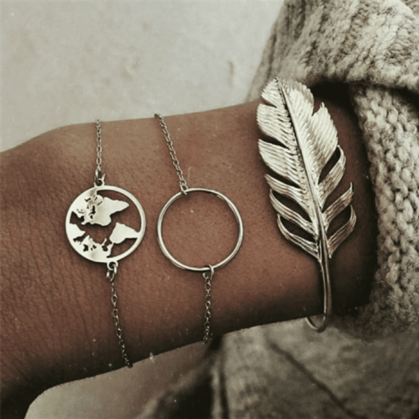 Zilveren Armband set van 3