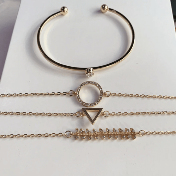 Gouden Armband set van 4 - Afbeelding 2