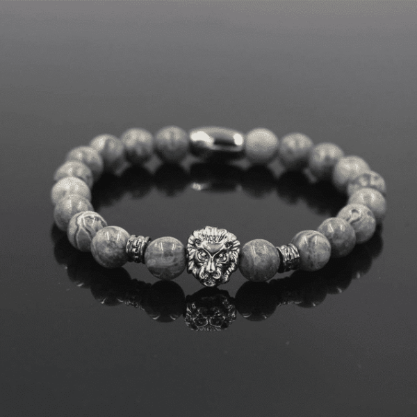 Marmeren & Zwarte Armband - Leeuw