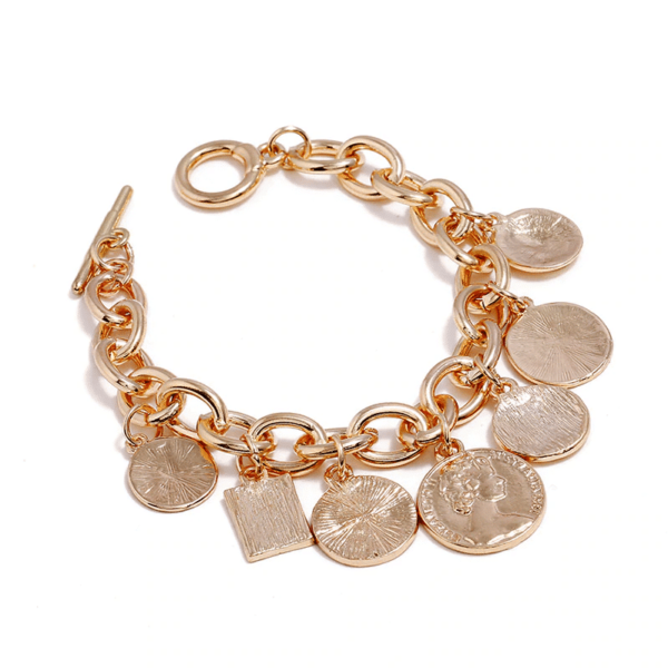 Gouden Griekse Munten Arm/enkelband - Afbeelding 4