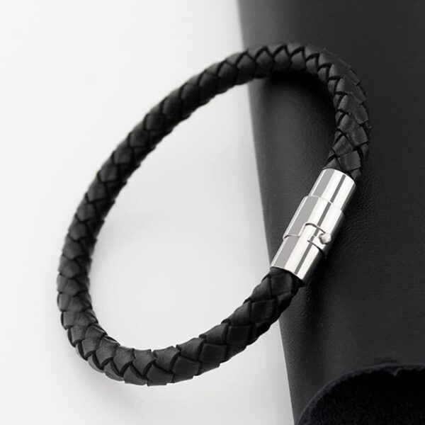 Zwarte geweven armband - Afbeelding 5