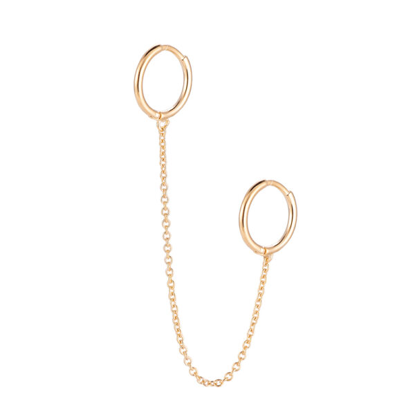 Duo ringen oorbellen - Afbeelding 2