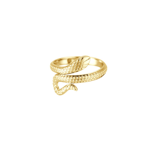 Gouden wervelende slangen ring