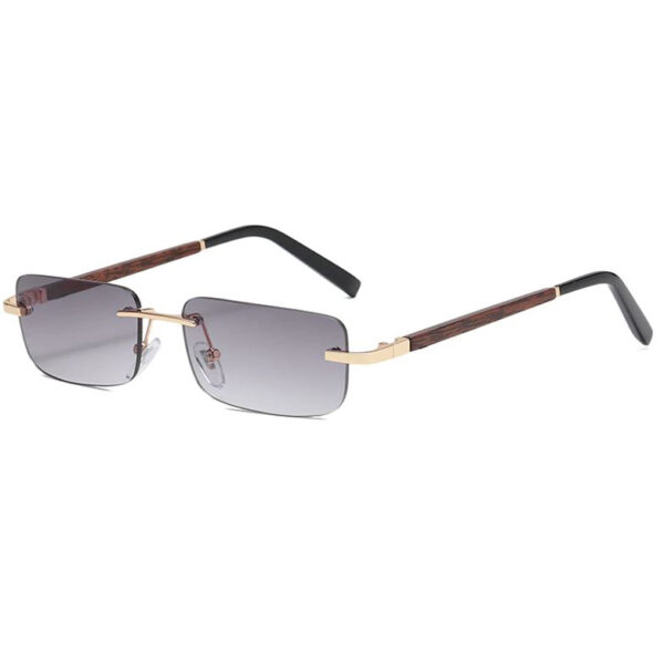 Frameless Zonnebril Goud Grijs