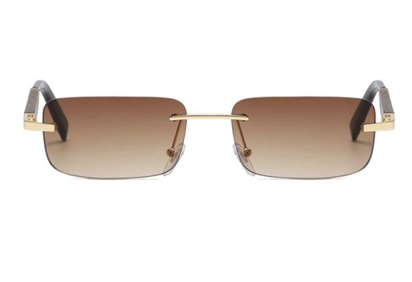 Frameless Zonnebril Goud Bruin - Afbeelding 2
