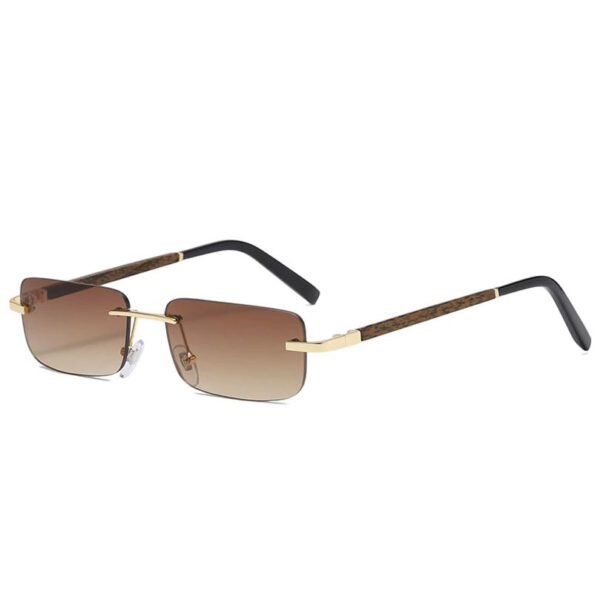 Frameless Zonnebril Goud Bruin