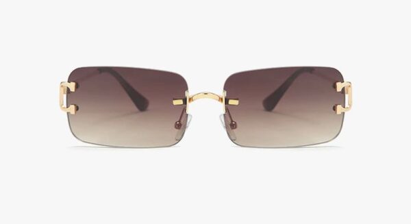 Frameless Zonnebril Goud Bruin - Afbeelding 2