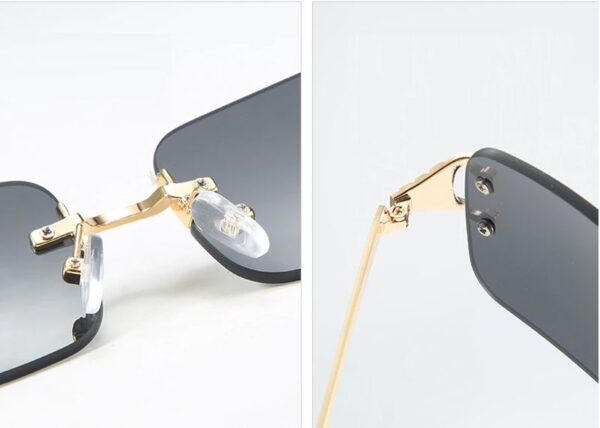 Frameless Zonnebril Goud Bruin - Afbeelding 3