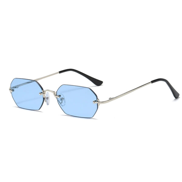 Achthoekig Zonnebril blue