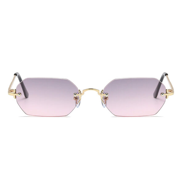 Achthoekig Zonnebril pink - Afbeelding 2