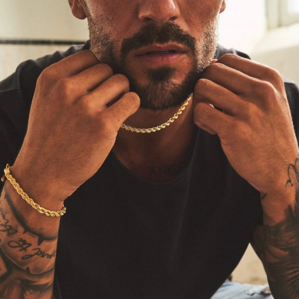 Rope Bracelet (goud) 5 mm - Afbeelding 3