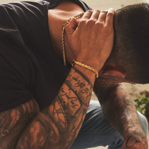 Rope Bracelet (goud) 5 mm - Afbeelding 2