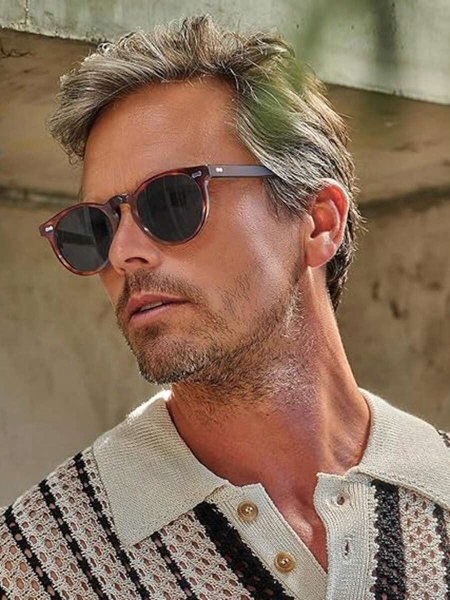 Klassieke vierkante zonnebril zwart